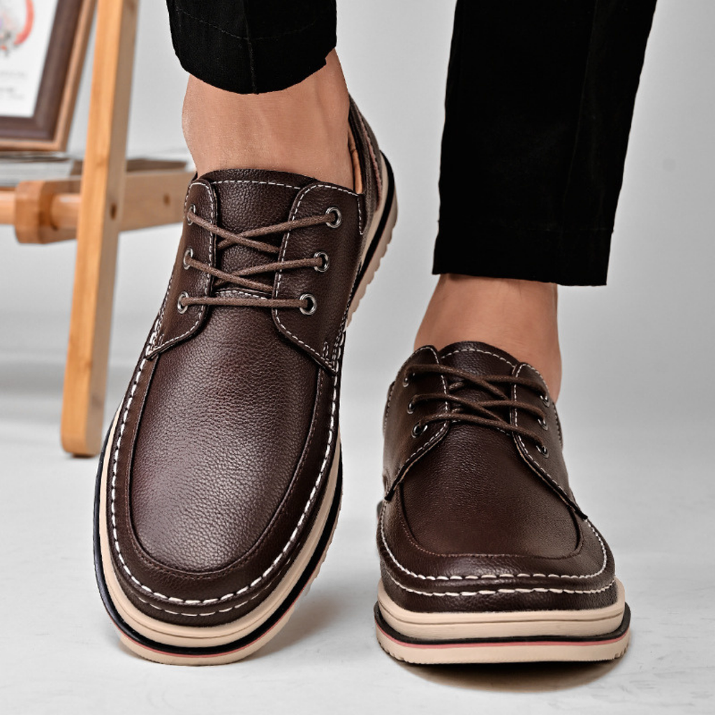 Scarpe Uomo Urban Trek in Pelle con Lacci – Morvora