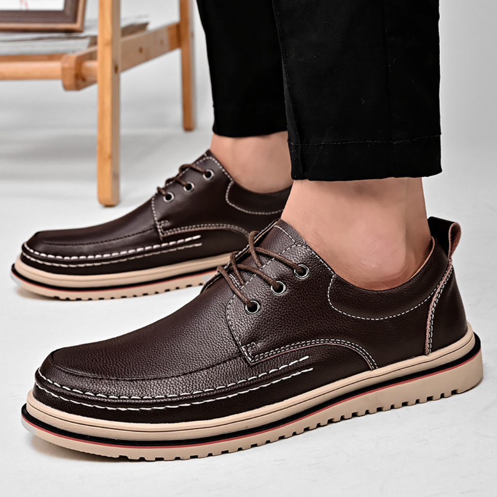 Scarpe Uomo Urban Trek in Pelle con Lacci – Morvora