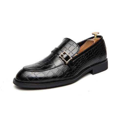 Mocassini Uomo Crosta Elegante in Pelle Goﬀrata – Morvora