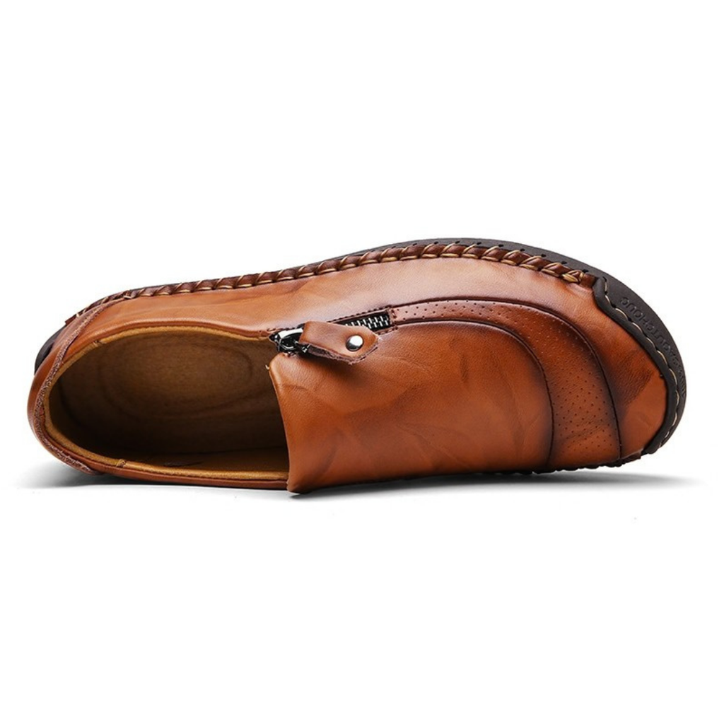 Scarpe Uomo Flex Artisan in Vera Pelle con Zip Laterale – Morvora